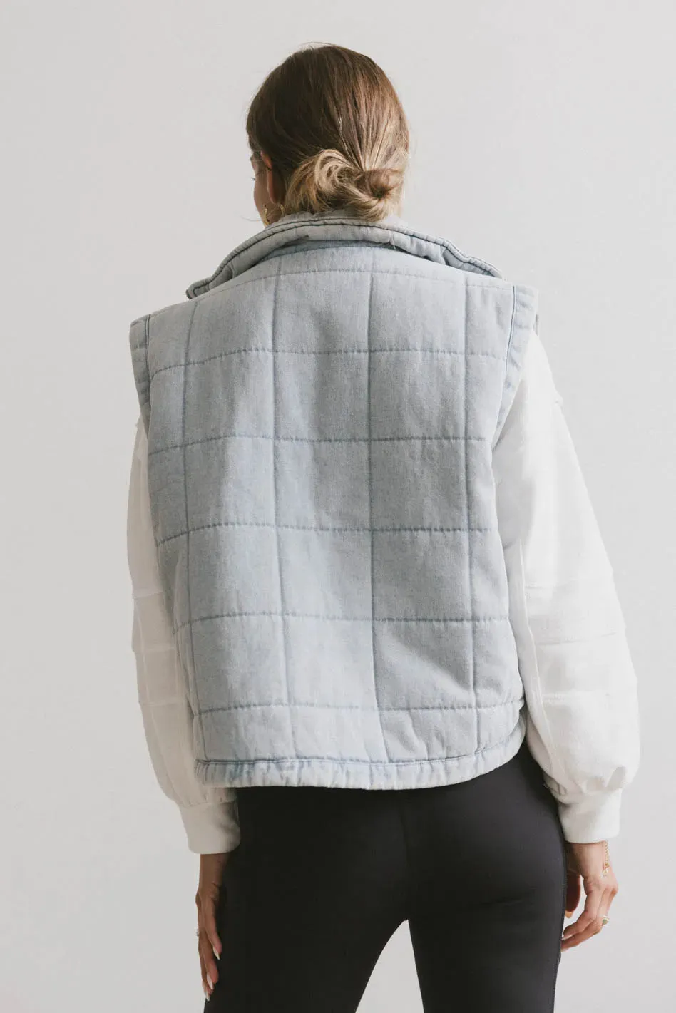 Audren Quilted Denim Vest
