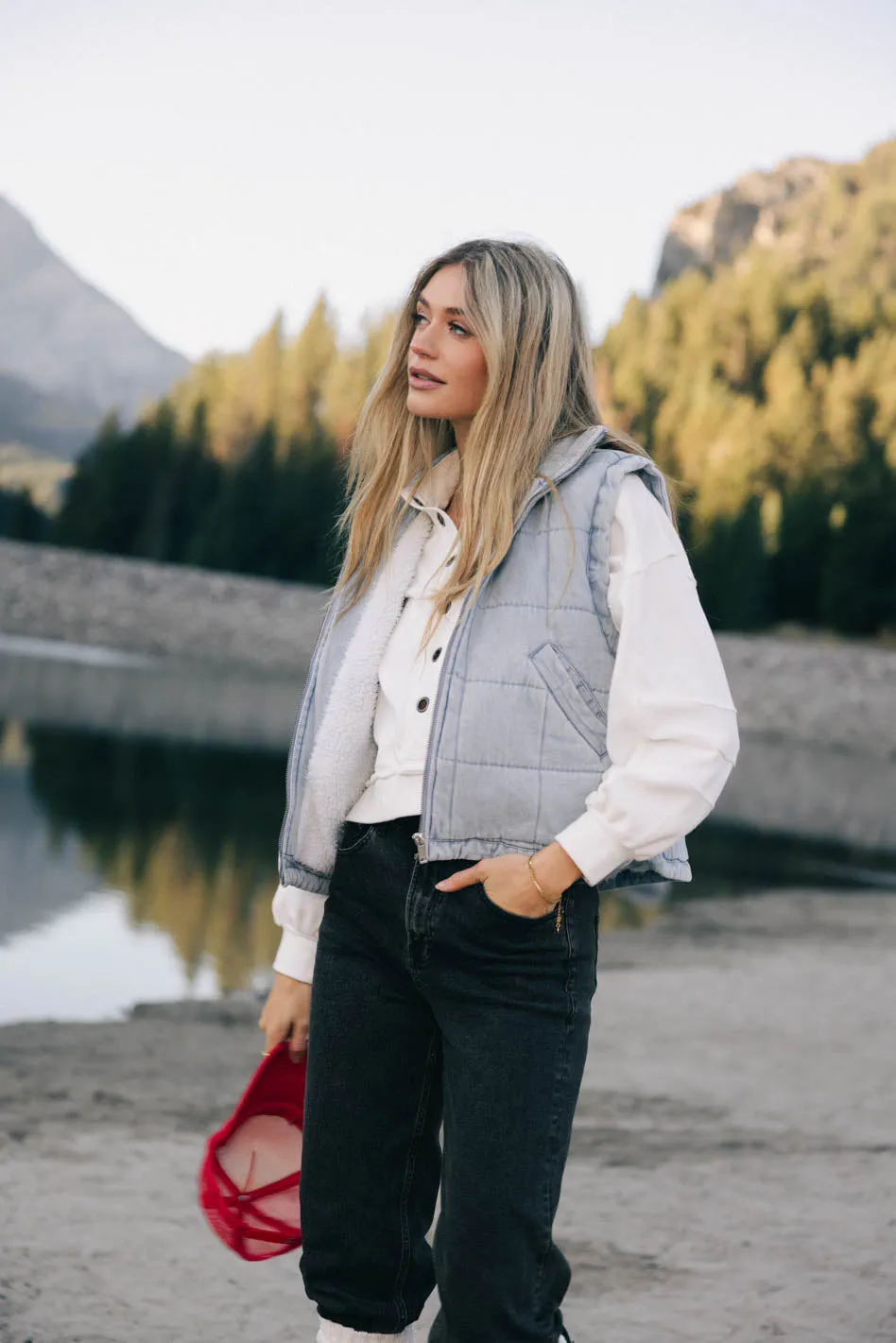 Audren Quilted Denim Vest