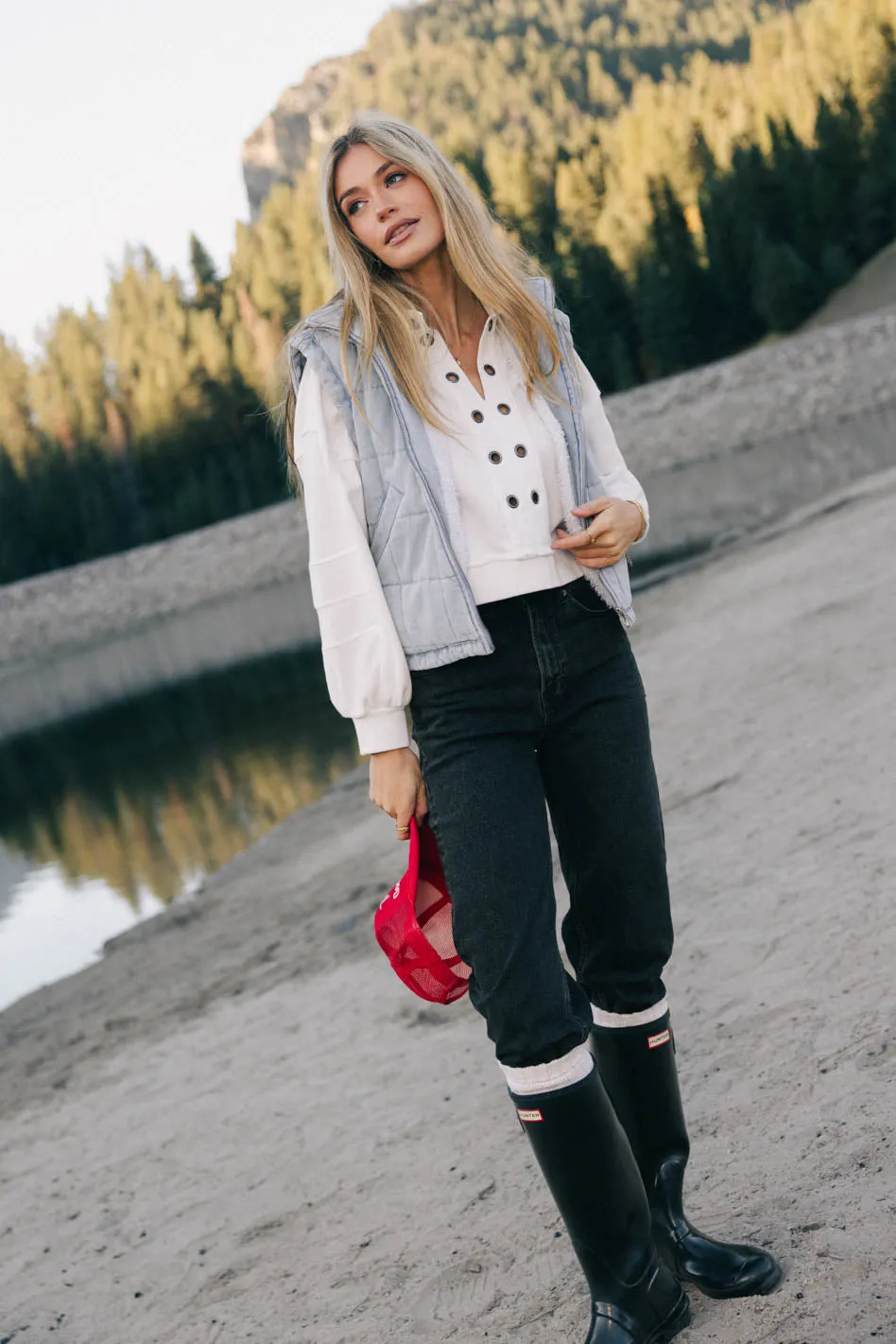 Audren Quilted Denim Vest