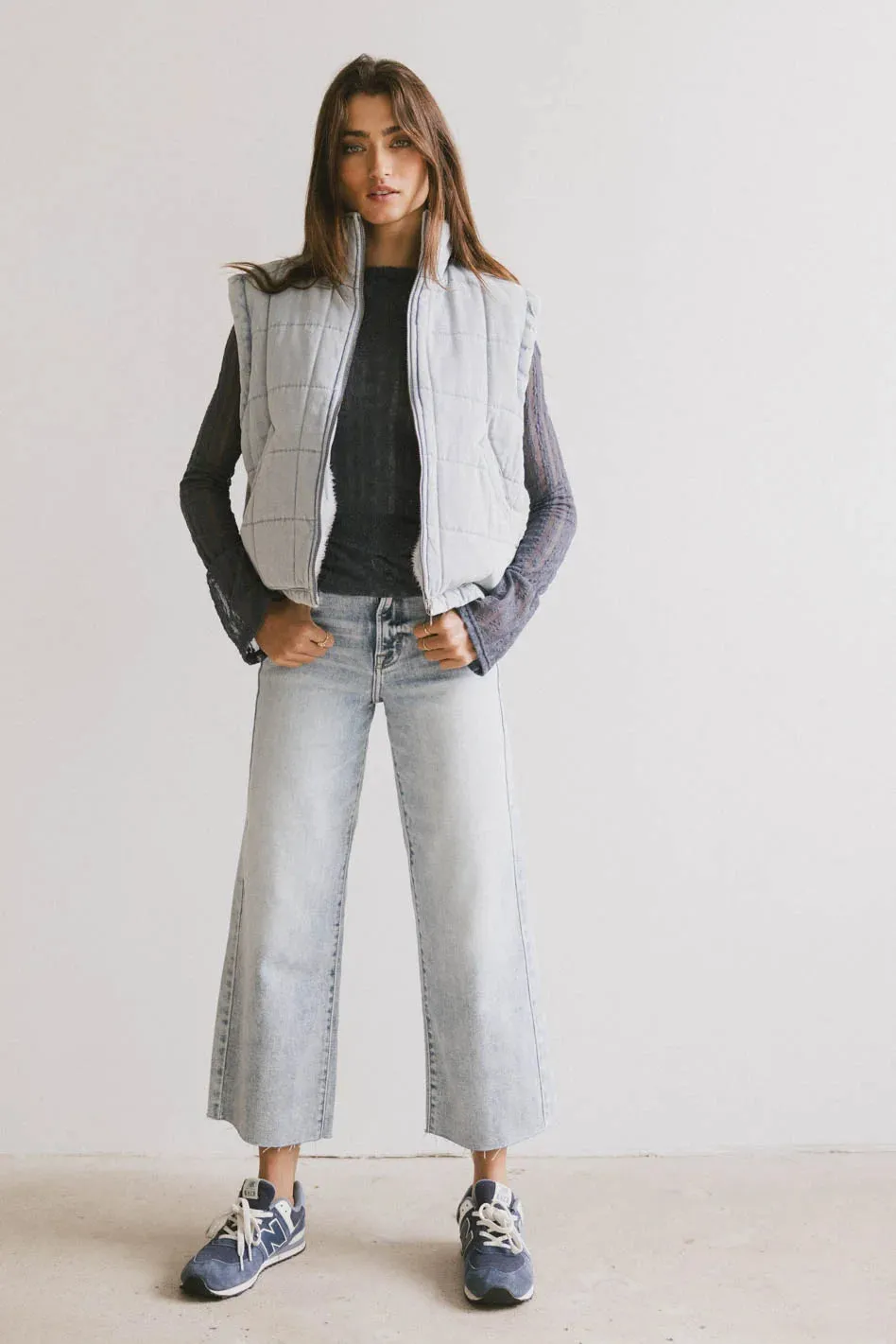 Audren Quilted Denim Vest