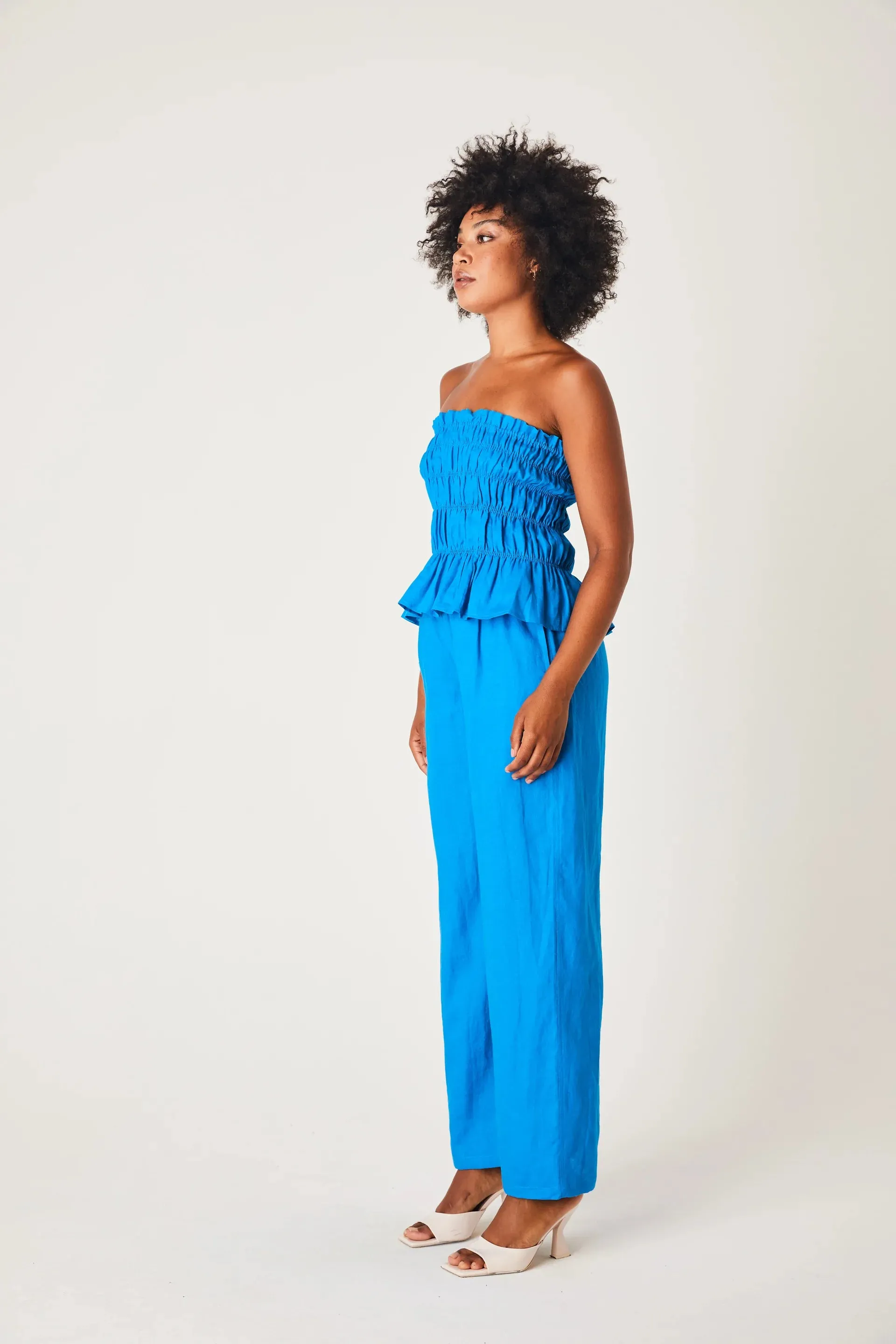 Linen Bodice- Azure