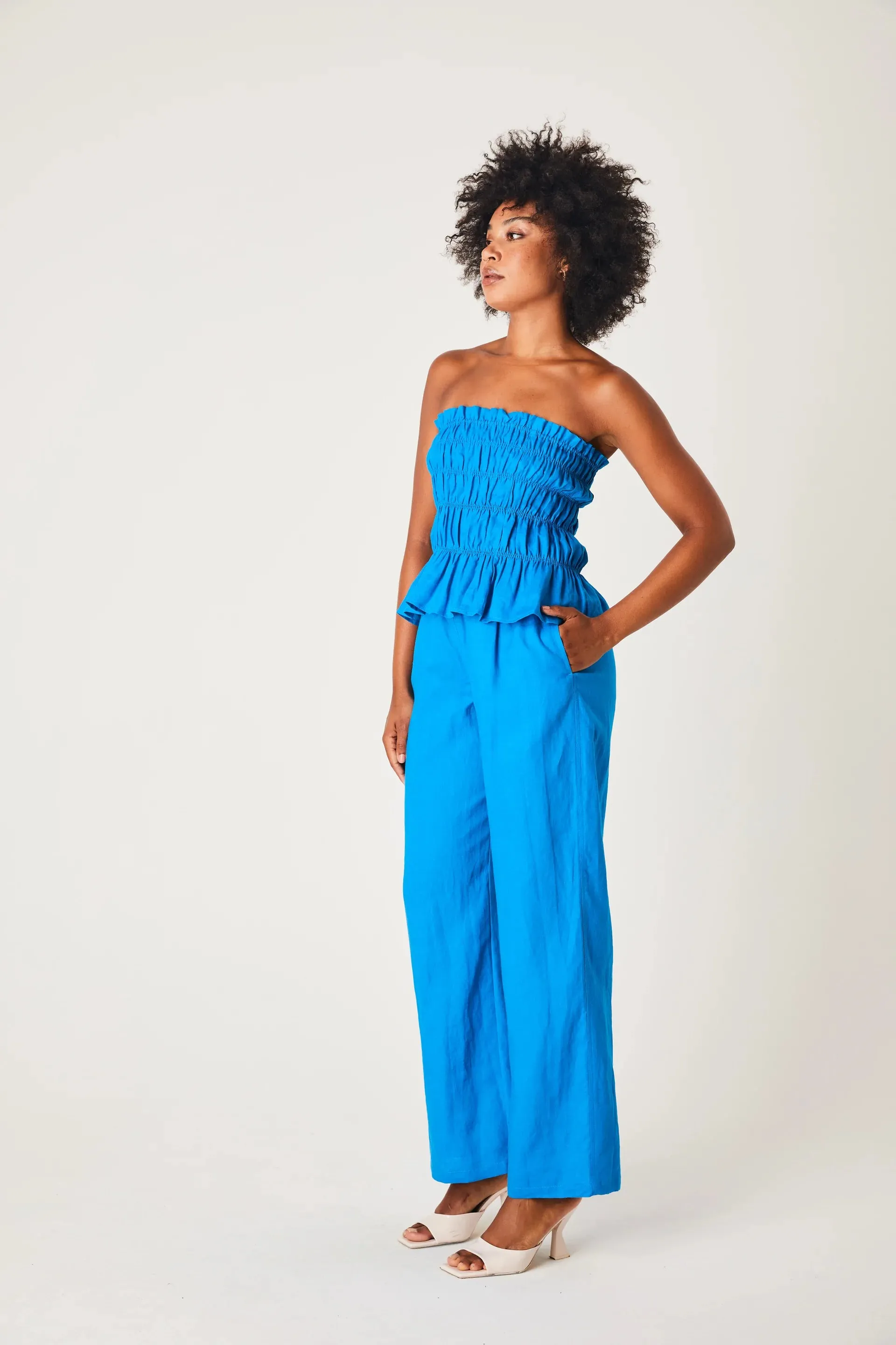 Linen Bodice- Azure