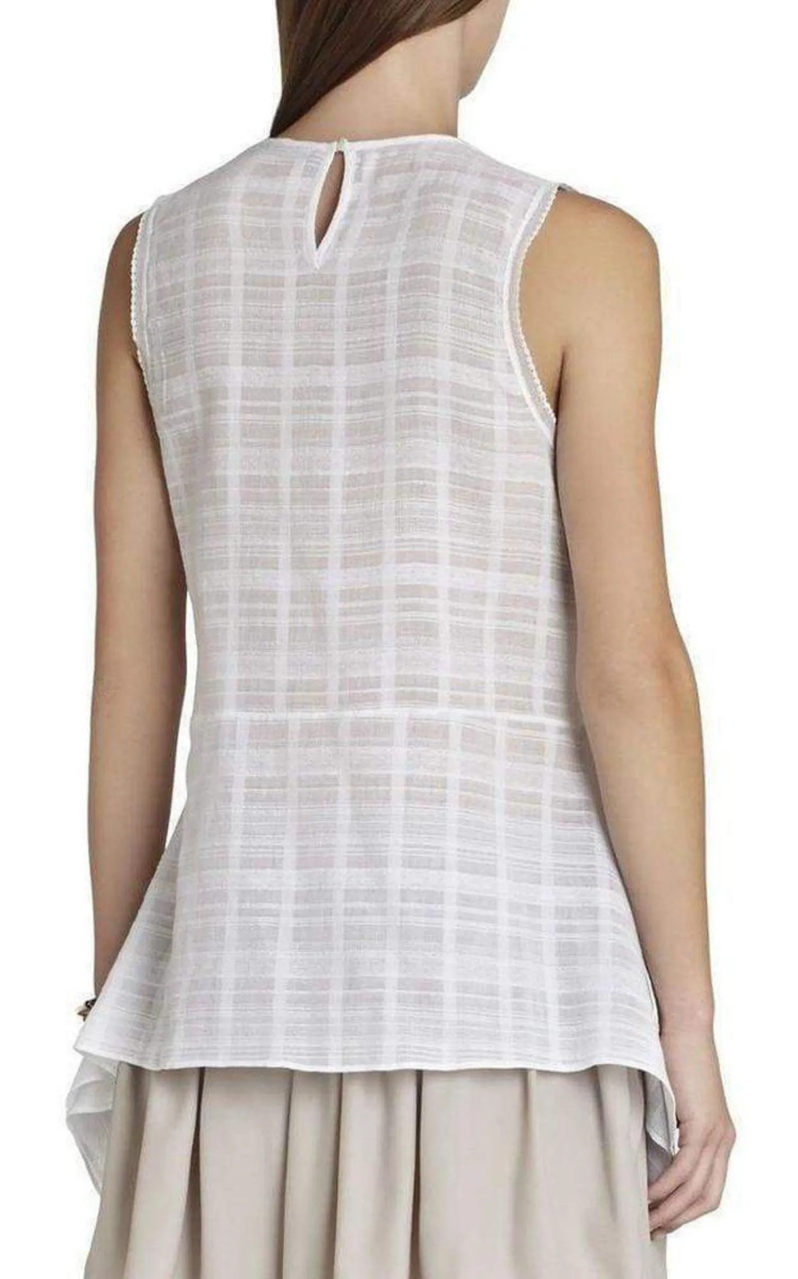 Marci Sleeveless Lace-Trim Top