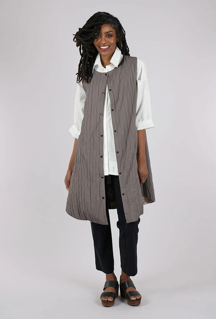 Reversible Art Vest, Peach/Jade