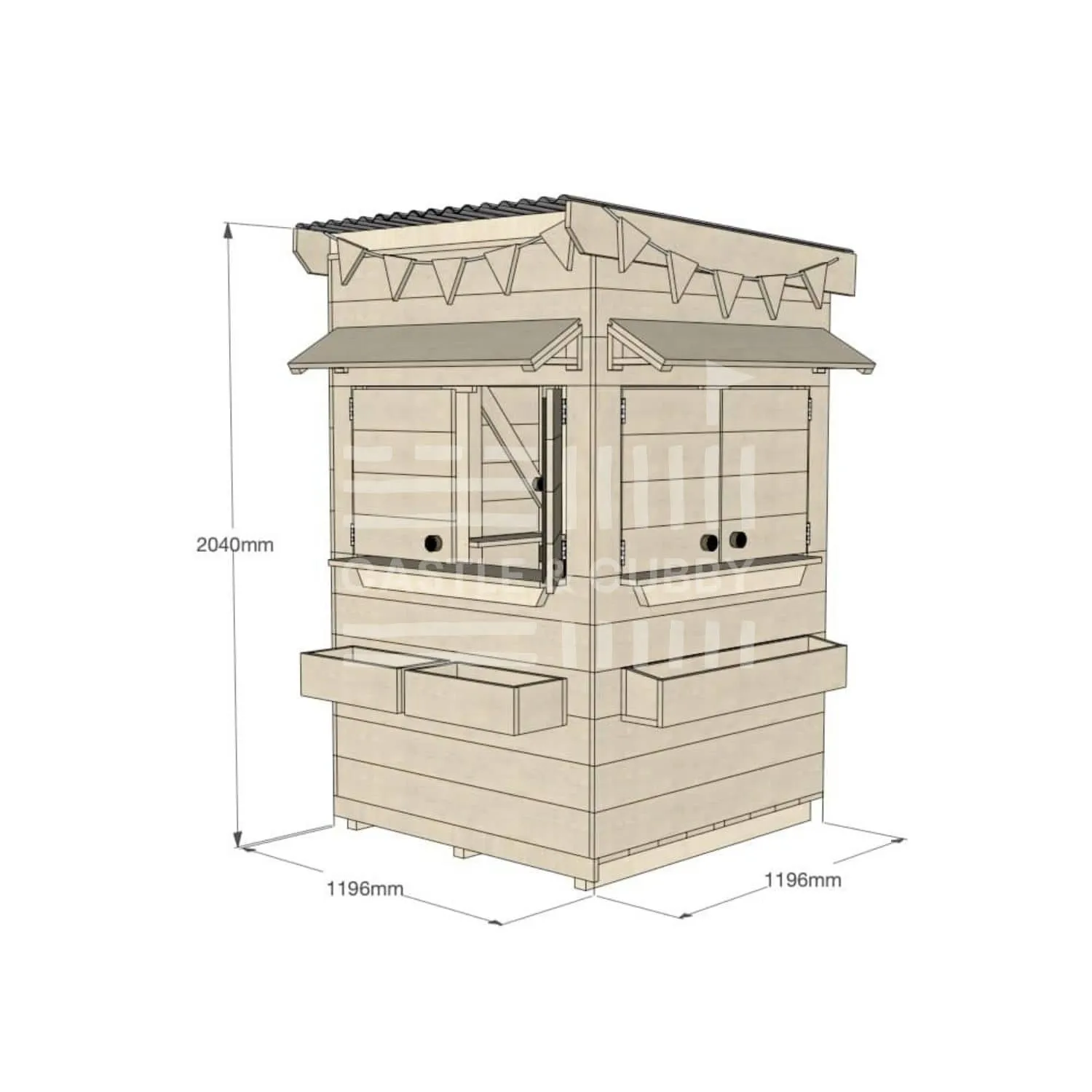 Signature Style: Flat Roof Wooden Cubby Houses