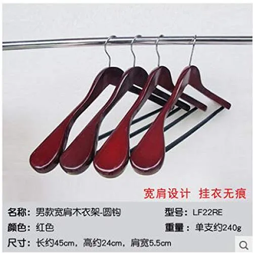 Xyijia Hanger 2Pcs/Lot Wooden Hangers for Clothes Rack Wood Coat Suit Hanger 45Cm